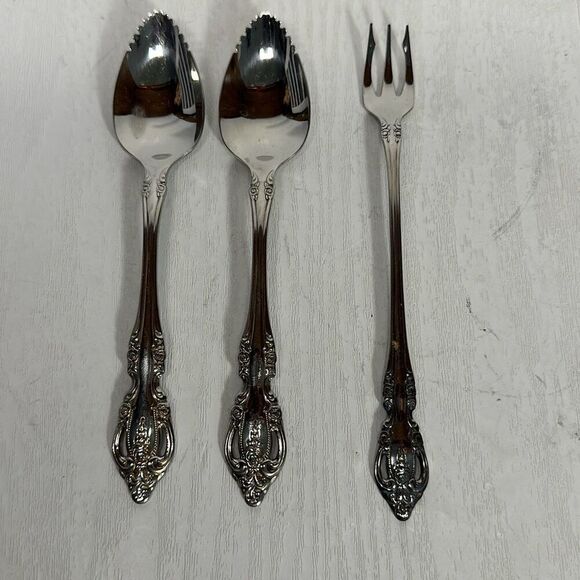 Oneida Community Brahms Stainless Steel Flatware Bundle Cocktail Spoon set of 3 - Picture 1 of 8